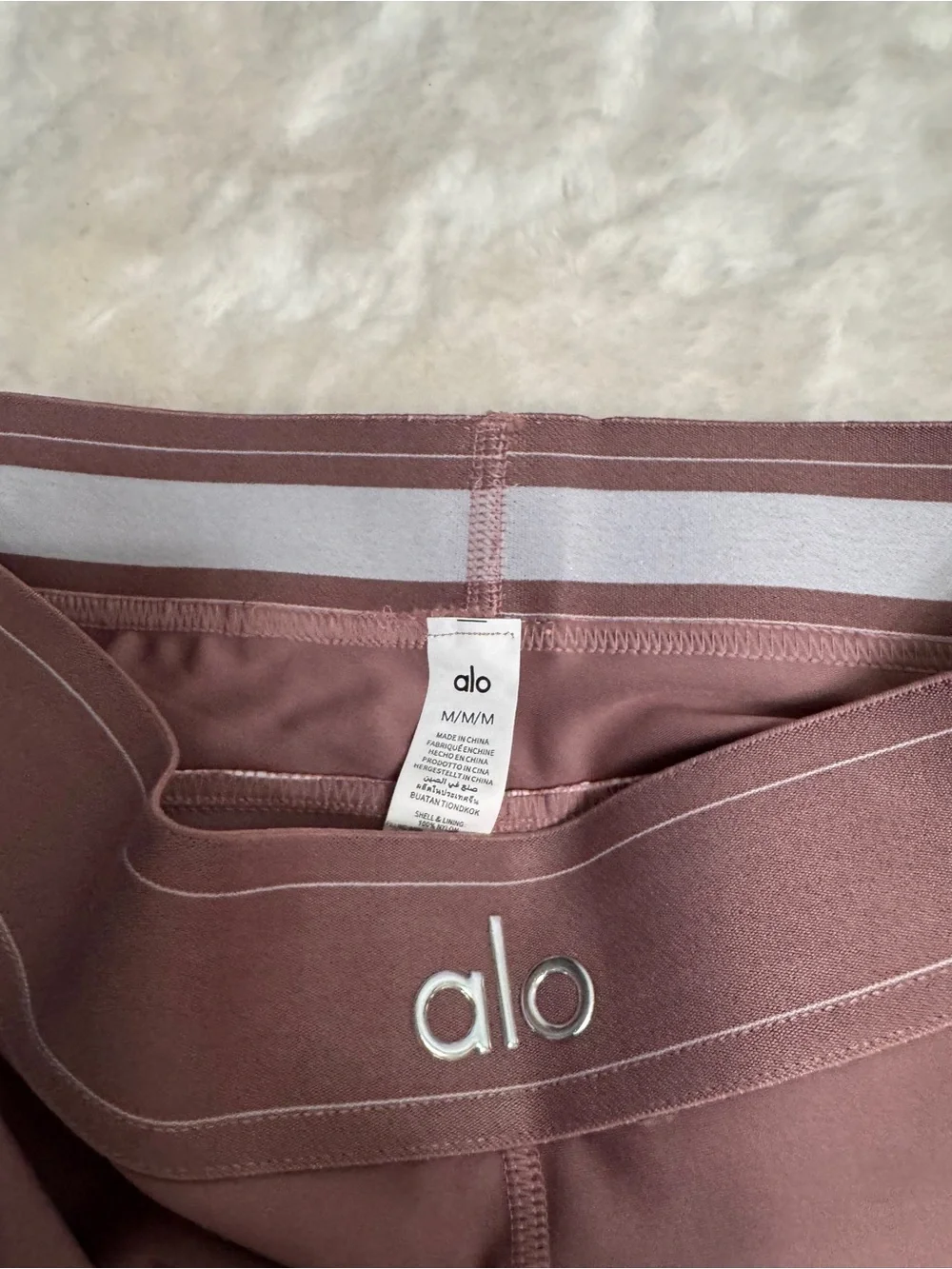 ALO Yoga Mauve Women's High-Waist Legging & Sports Bra Set